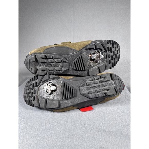 Vintage Performance Mountain Bike Shoes Mens‎ 10 Suede SPD Clipless 90s Retro main image 9